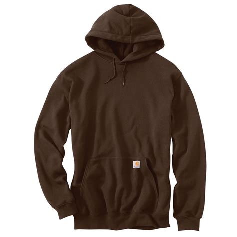 Carhartt Mens Dark Brown Midweight Hooded Sweatshirt