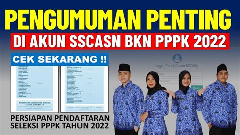 Pengumuman Penting Pppk 2022 Di Sscasn Bkn Untuk Semua Pelamar