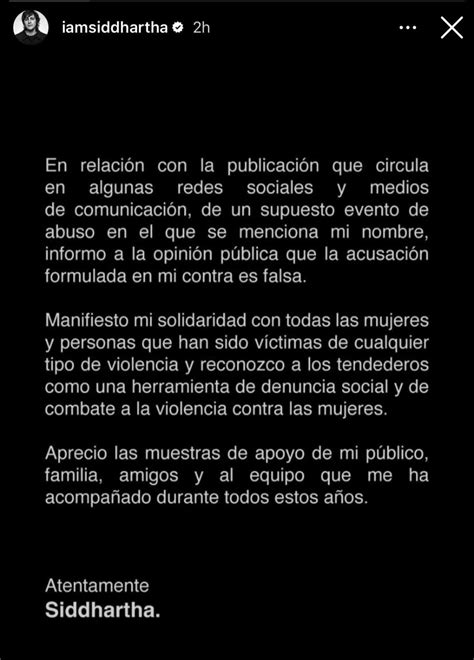 Siddhartha Se Expresa Tras Las Acusaciones De Abuso Sexual En Su Contra Bi Noticias