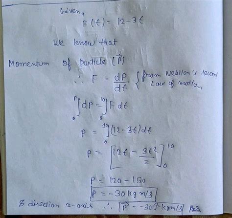 The Position X Time T Graph For A Particle Of Mass 1 Kg Moving