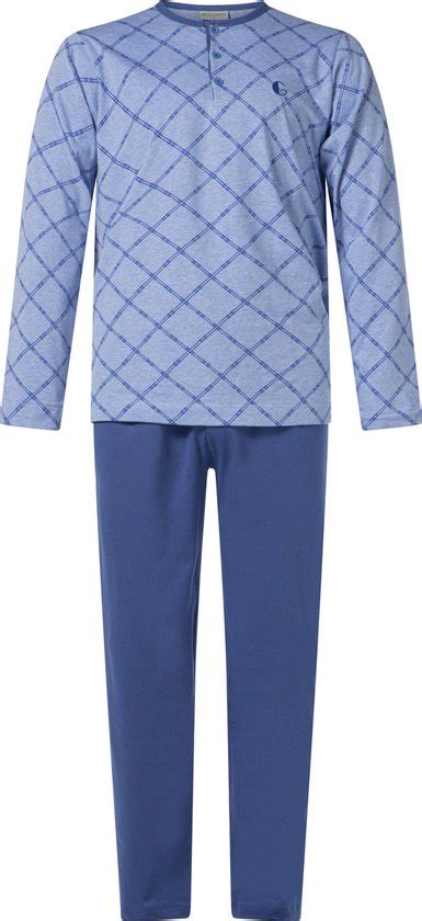 Gentlemen Heren Pyjama Knoophals Maat L Bol