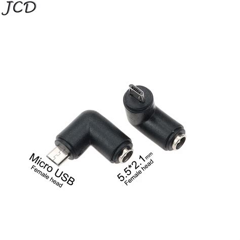 JCD Micro Usb 5 Pin Male To 5 5 X 2 1 Mm Female DC Plug Power Charger