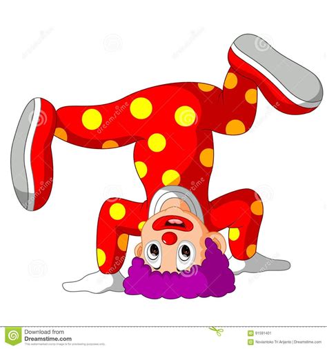 Funny Clown Cartoon Stock Vector Illustration Of Holding 91591401