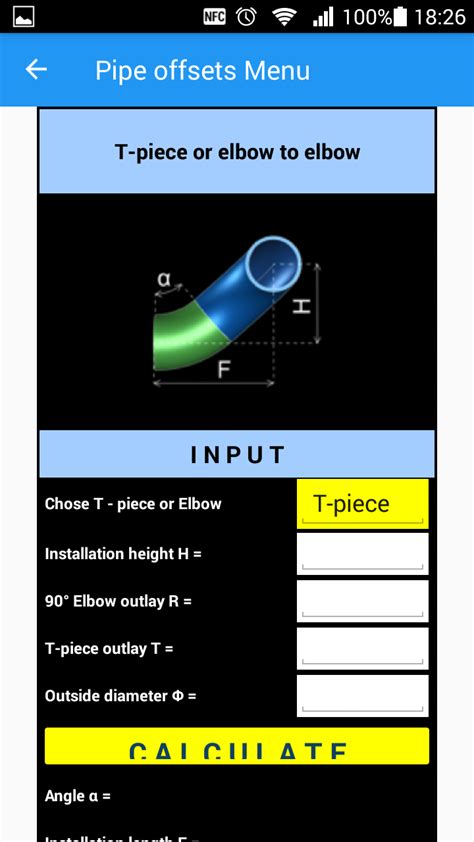 Pipe Offset Calculator