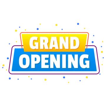 Grand Opening Modern Vector Design Title Banner Element Post Social