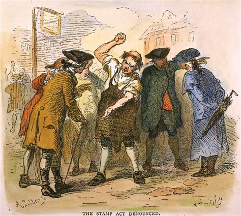 Stamp Act Namerican Colonists Denouncing The Stamp Act In