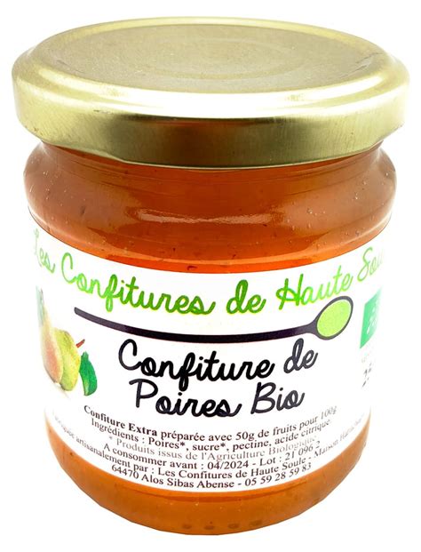 Confiture De Poire Bio G Confitures De Haute Soule Meilleur