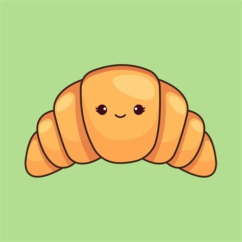 Cute Croissant Illustration In 2023 Lion Cartoon Drawing Colorful