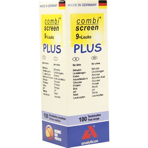 Analyticon 24059 GIMA Combi Screen 9 Leuko Plus Urine Strips Test