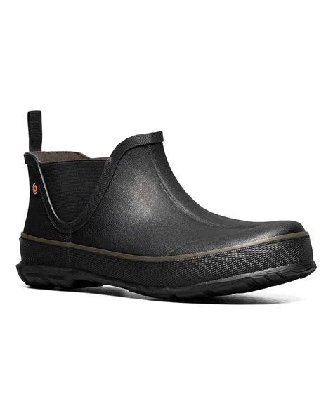 Digger Slip On Ankle Gumboots Black • Wellies Online