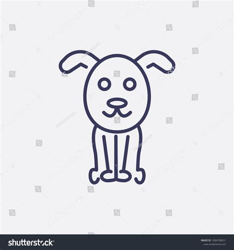 Outline Dog Icon Illustrationvector Animal Signpet Stock Vector ...