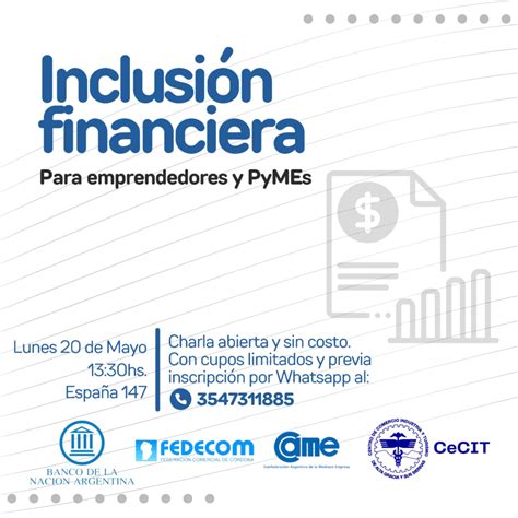 Charla Gratuita Sobre Inclusi N Financiera Para Emprendedores Y Pymes