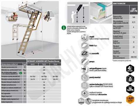 Schody Strychowe Fakro LWT Passive House 62x122 280 Dachy Okna Pl