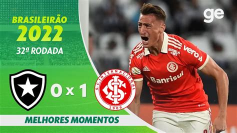 Botafogo 0 X 1 Internacional Melhores Momentos 32ª Rodada