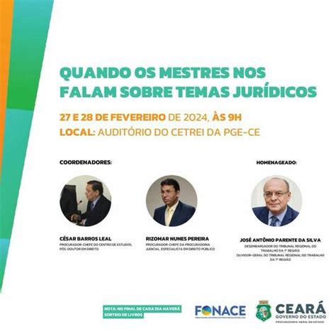 Seminário Quando os Mestres nos Falam sobre Temas Jurídicos será