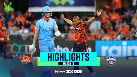 Betway Sa20 Match 15 Highlights Sunrisers Eastern Cape V Pretoria