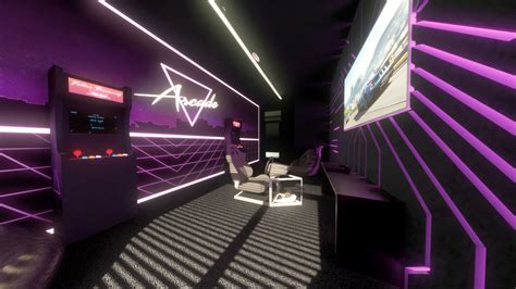 Interior design for Future Processing - Retro Arcade on Behance