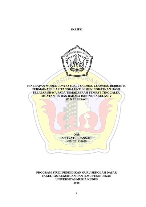 Pdf Skripsi Eprints Umk Ac Ideprints Umk Ac Id Hal Depan