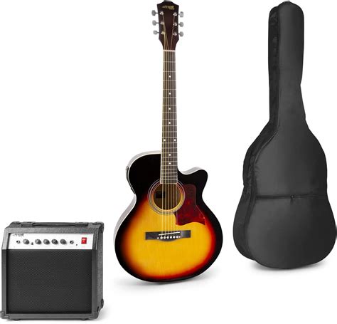 Max Showkit Elektro Akustik Gitarre Set Mit Verstärker 40 Watt