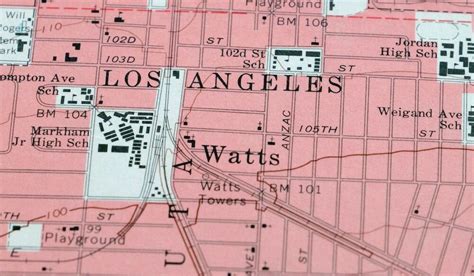 Los Angeles South Gate California Vintage Original Usgs Topo Etsy