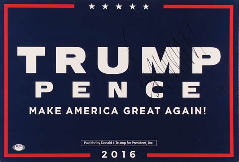 Donald Trump Signed 13x19 Campaign Poster (PSA Hologram) | Pristine Auction