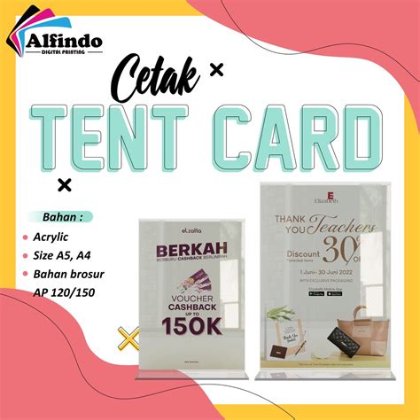 Jual ACRYLIC TENT CARD CETAK Shopee Indonesia