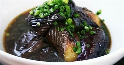 揚げない茄子の煮びたし♪ By ちび坊ママ Recipe Recipes Japanese Cooking Eggplant