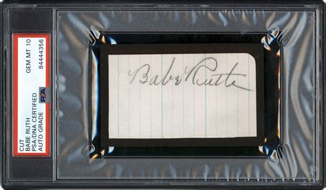 Perfect Babe Ruth Autograph PSA GEM MINT 10