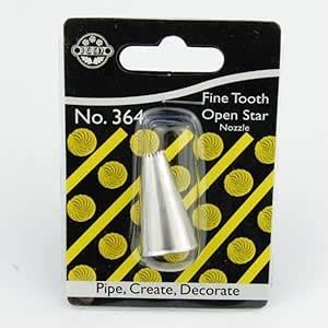 PME JEM Fine Tooth Open Star Piping Nozzle No 364 Silver Amazon Co