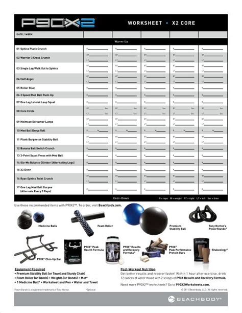 Beachbody P90x2 Workout Sheets Blog Dandk