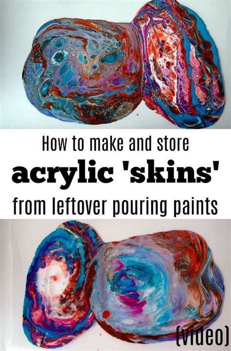 How To Make And Store Acrylic Pouring Skins From Acrylic Paint For Use