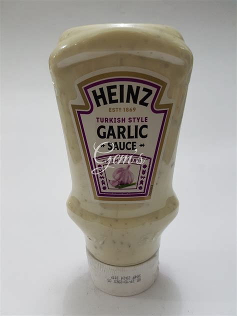 Heinz Garlic Sauce 400ml Gems Confectionery