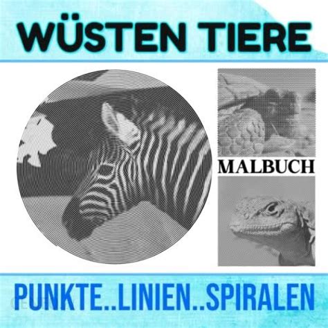 Wüsten Tiere Punkte Linien Spiralen Malbuch Adaption von Wüstentieren