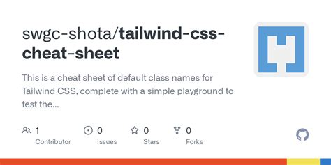 Github Swgc Shota Tailwind Css Cheat Sheet This Is A Cheat Sheet Of