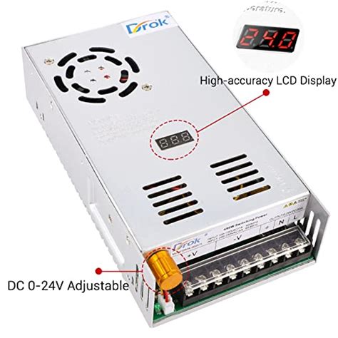 Drok 24v Power Supply Ac 110v 220v To Dc 0 24v 20a 480w Buck Converter