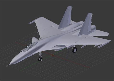 Blender Su 33战斗机3d模型素材资源免费下载 Blender3d模型库