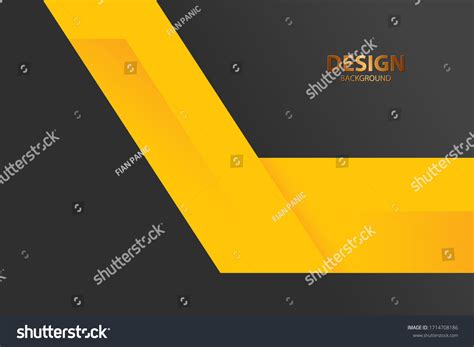 Template Corporate Concept Yellow Black Grey Stock Vector Royalty Free