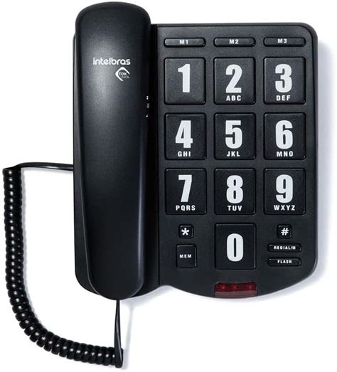 Telefone Fio Tok F Cil Preto Intelbras Amazon Br