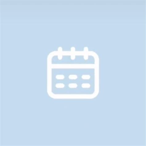 Ios14 Aesthetic Pale Blue Calendar App Icon Calendar App Blue