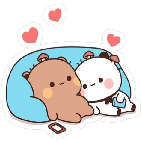 sleeping panda bear bubu dudu sticker baby panda bears sleeping