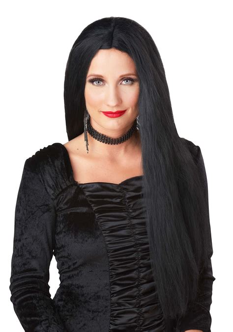 Long Black Womens Witch Wig