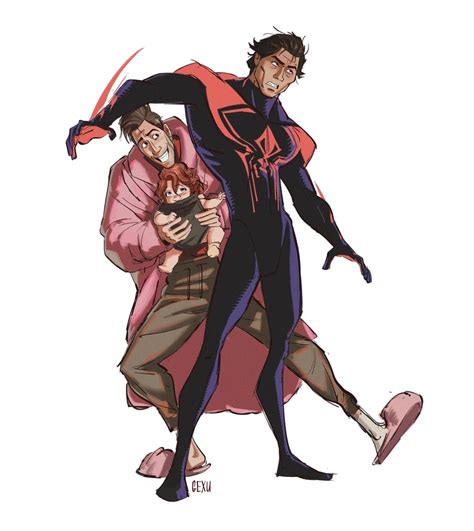 Miguel Ohara Spider Man Peter B Parker And Mayday Parker Marvel