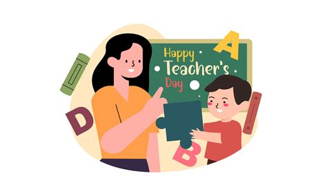 Happy teacher day illustration vector 25418148 Vector Art at Vecteezy