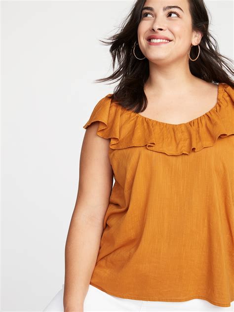 Ruffled Plus Size V Neck Blouse Old Navy