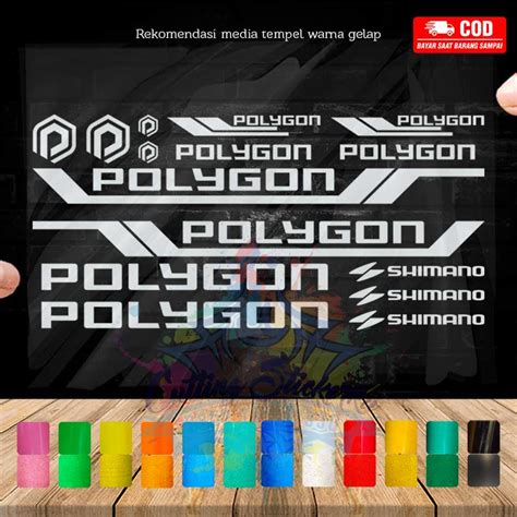 Jual Cutting Stiker Polygon Set Dewasa Variasi Sepeda Sticker Frame