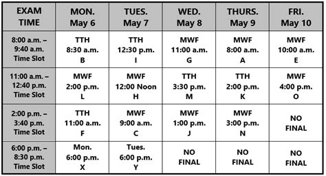 Tamu Spring 2024 Final Exam Schedule