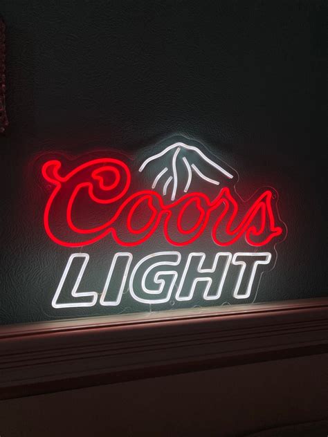 Coors Light Neon Sign, Coors Neon Light, Custom Beer Neon Sign, Beer ...