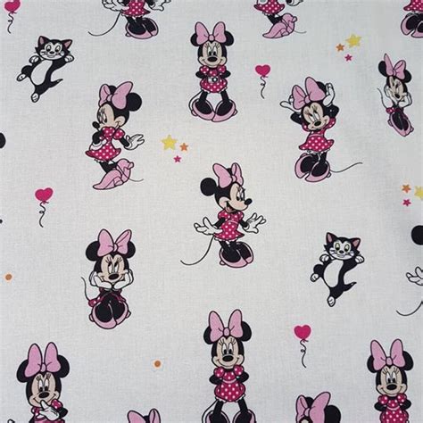 Baumwollstoff Minnie Mouse Happy groß