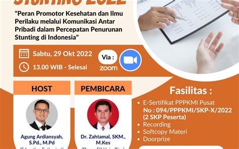 Webnas Kap Stunting 2022 Peran Promotor Kesehatan Dan Ilmu Perilaku