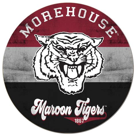 Morehouse Maroon Tigers 20 X 20 Retro Logo Circle Sign